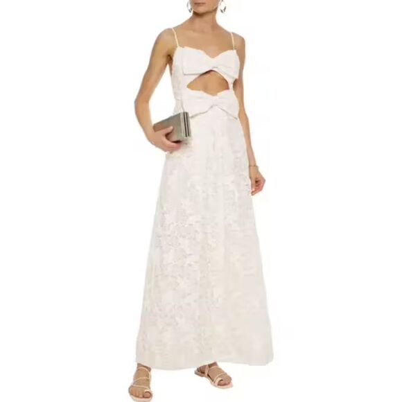 NWOT bow detail maxi lace dress size AU1